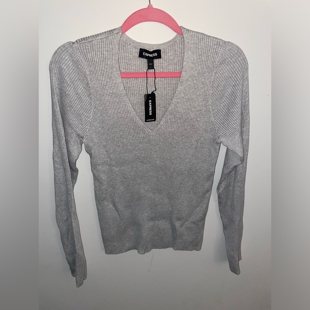 Express Women’s grey sweater Large